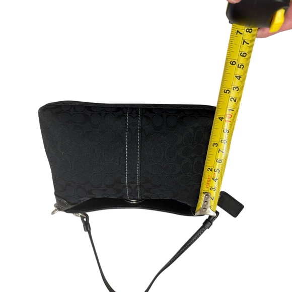 Coach vintage y2k black signature mini wristlet clutch bag - Picture 4 of 7